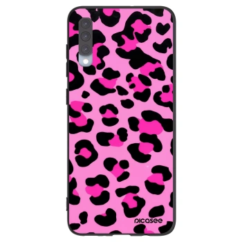 Picasee Samsung Galaxy A70 A705F Hülle - Schwarzes Silikon - Pink Tiger