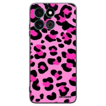 Picasee Motorola Moto G57 Power Hülle - Schwarzes Silikon - Pink Tiger