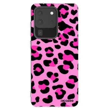 Picasee Samsung Galaxy S20 Ultra 5G G988F Hülle - Transparentes Silikon - Pink Tiger