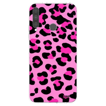 Picasee Huawei P40 Lite E Hülle - Transparentes Silikon - Pink Tiger
