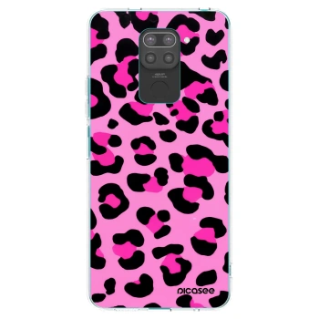 Picasee Xiaomi Redmi Note 9 Hülle - Schwarzes Silikon - Pink Tiger