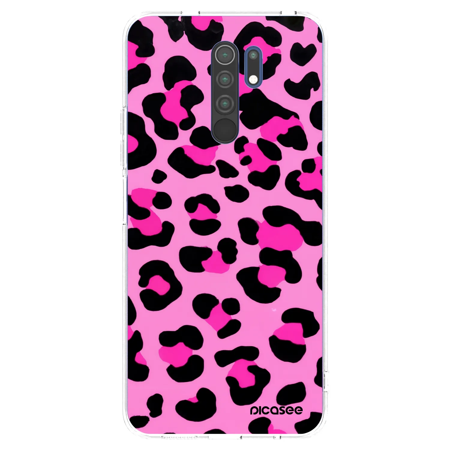 Picasee Xiaomi Redmi 9 Hülle - Transparentes Silikon - Pink Tiger