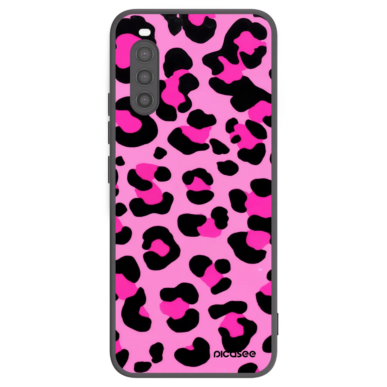 Picasee Sony Xperia 10 II Hülle - Schwarzes Silikon - Pink Tiger