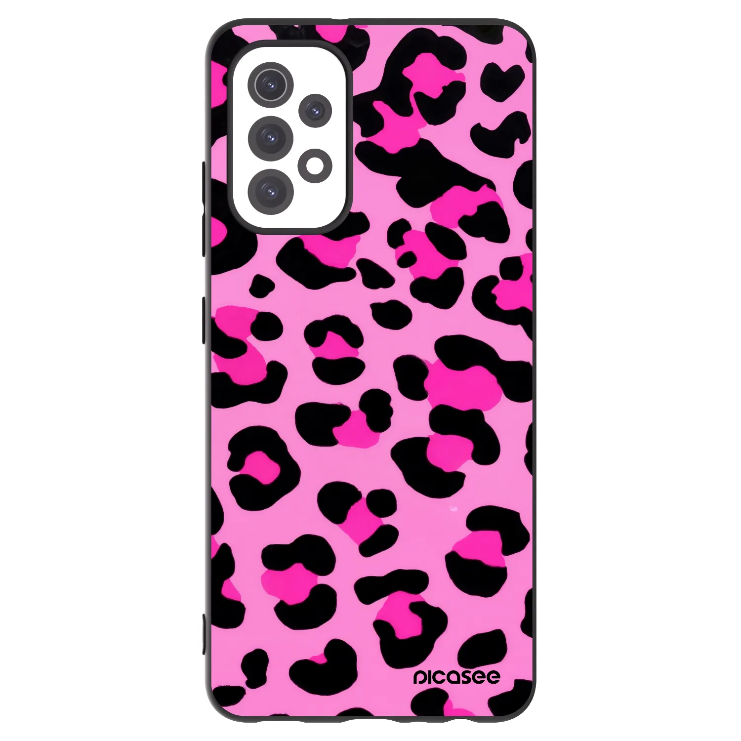Picasee Samsung Galaxy A32 5G A326B Hülle - Schwarzes Silikon - Pink Tiger