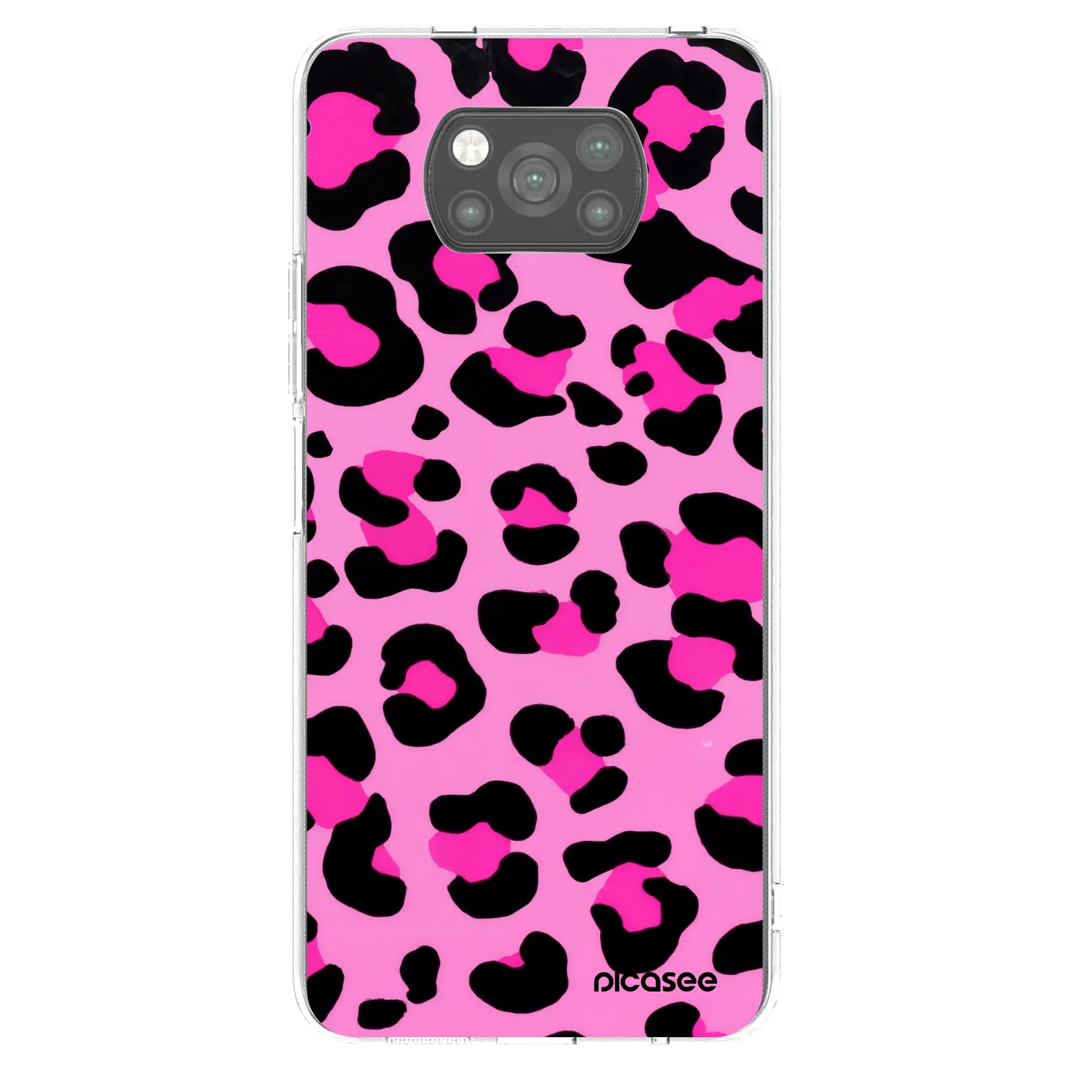 Picasee Xiaomi Poco X3 Pro Hülle - Schwarzes Silikon - Pink Tiger