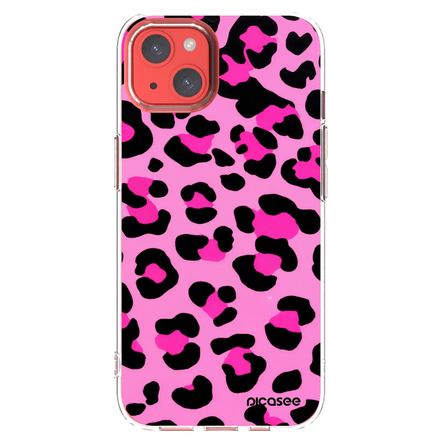 Picasee Apple iPhone 13 Hülle - Transparentes Silikon - Pink Tiger