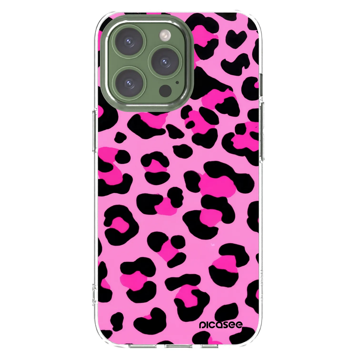 Picasee Apple iPhone 13 Pro Hülle - Transparentes Silikon - Pink Tiger