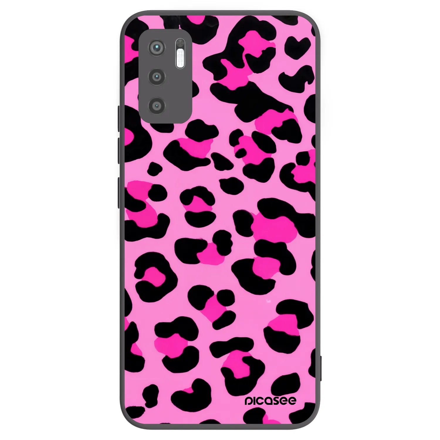 Picasee Xiaomi Redmi Note 10 5G Hülle - Schwarzes Silikon - Pink Tiger