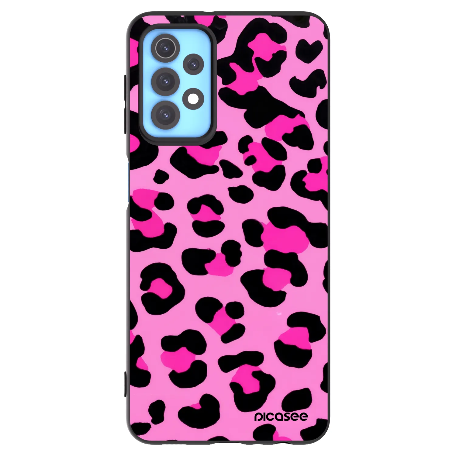 Picasee Samsung Galaxy A32 4G SM-A325F Hülle - Schwarzes Silikon - Pink Tiger