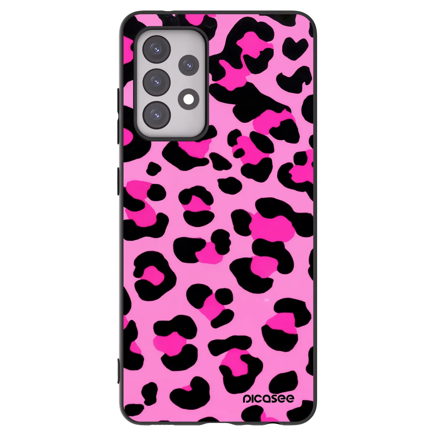 Picasee Samsung Galaxy A52s 5G A528B Hülle - Schwarzes Silikon - Pink Tiger