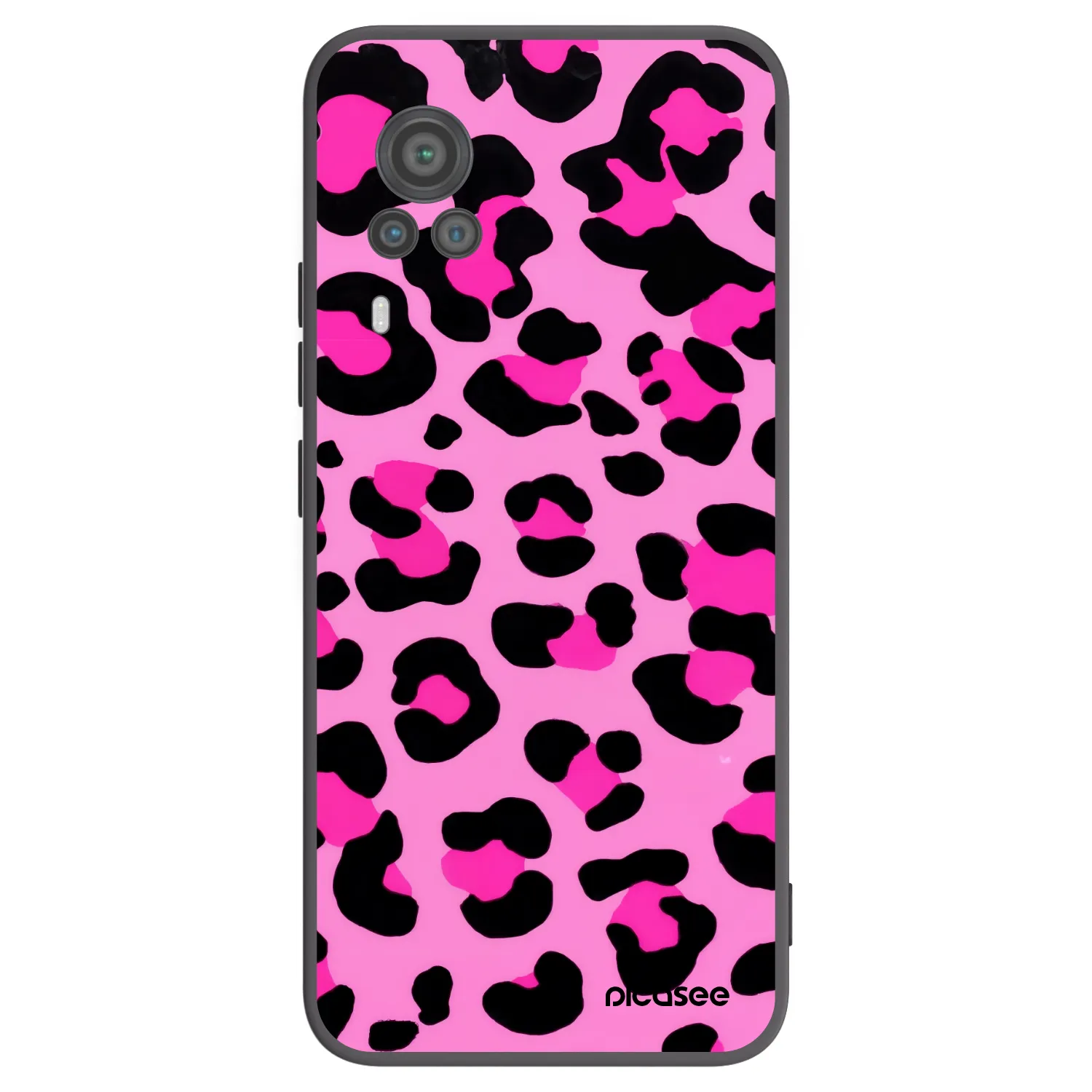 Picasee Vivo X60 Pro 5G Hülle - Schwarzes Silikon - Pink Tiger