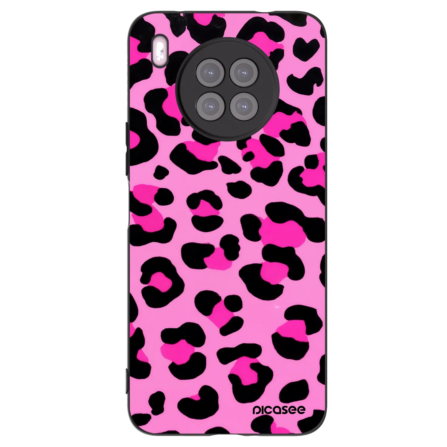 Picasee Huawei Nova 8i Hülle - Schwarzes Silikon - Pink Tiger