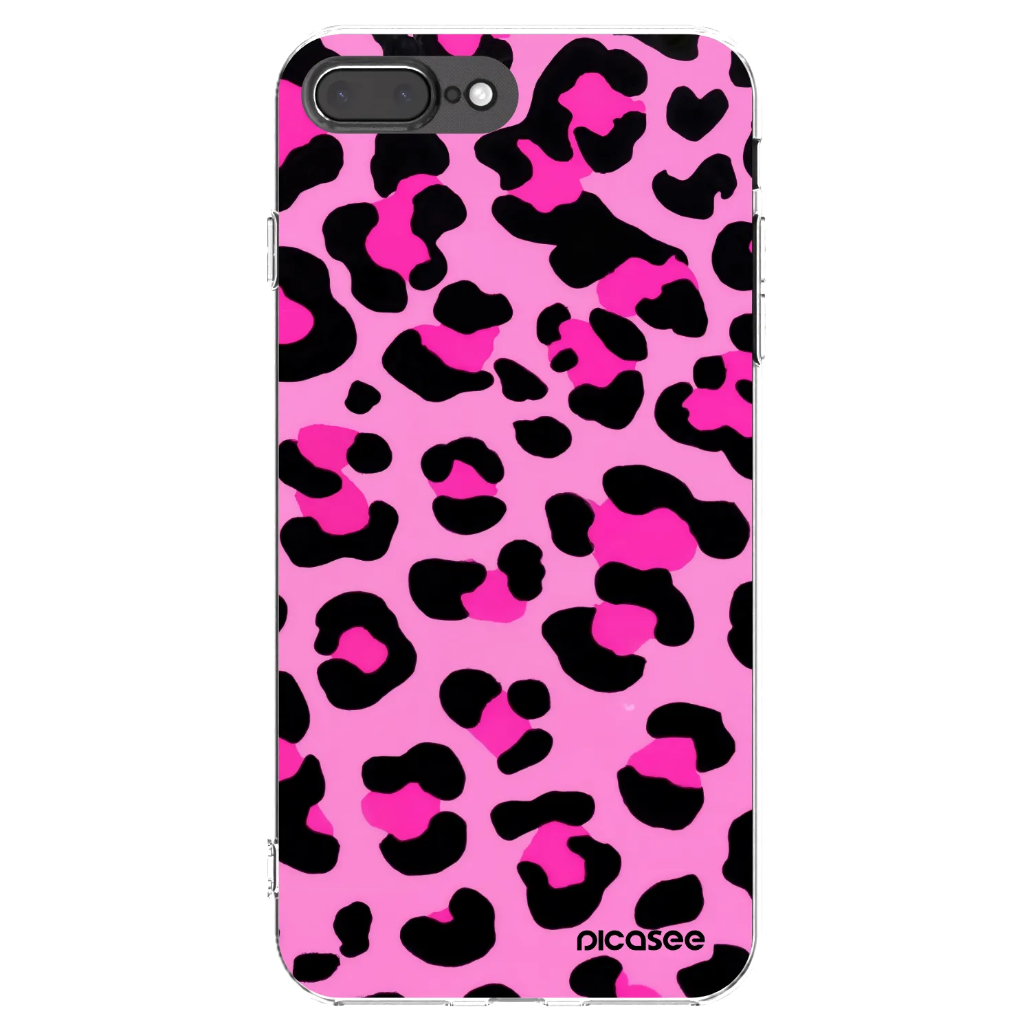 Picasee Apple iPhone 7 Plus Hülle - Transparentes Silikon - Pink Tiger