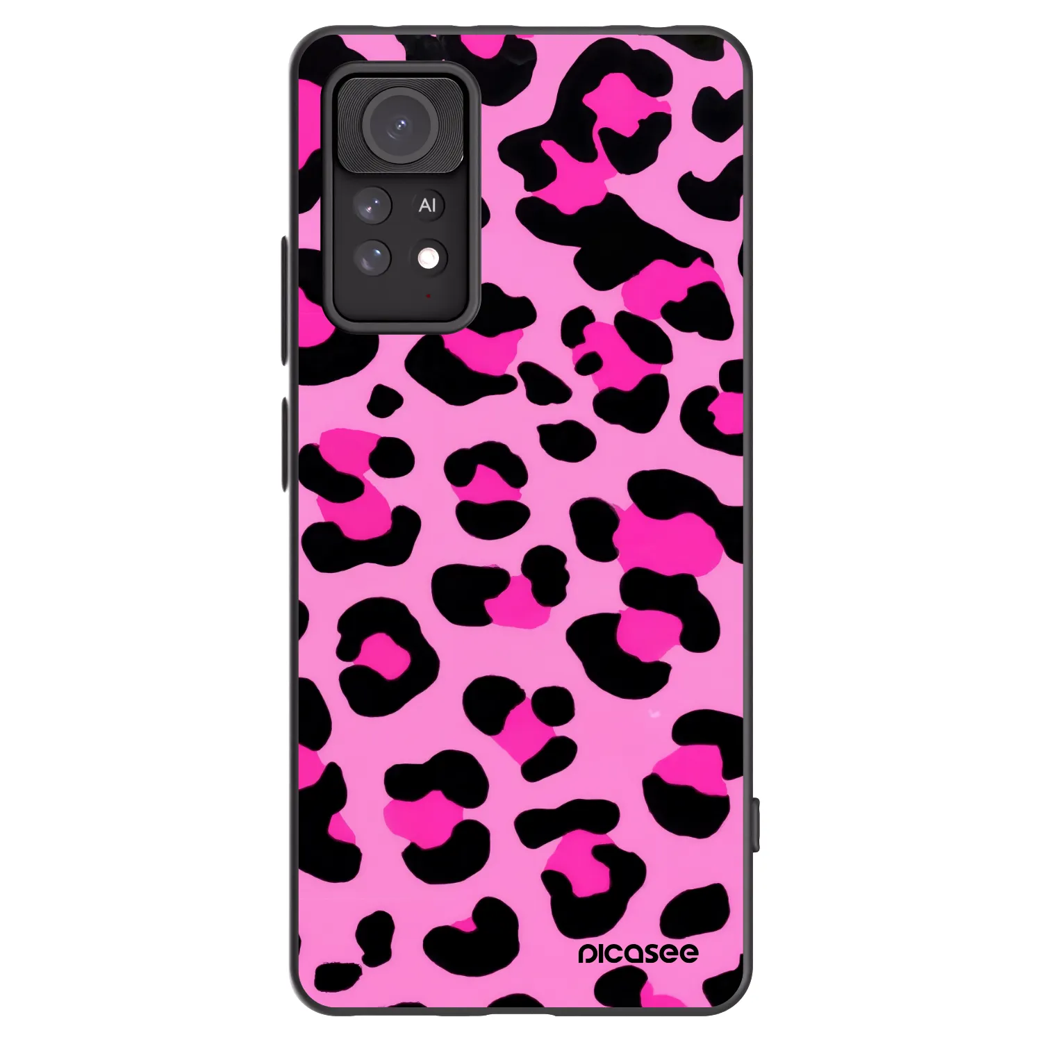 Picasee Xiaomi Redmi Note 11 Pro 5G Hülle - Schwarzes Silikon - Pink Tiger