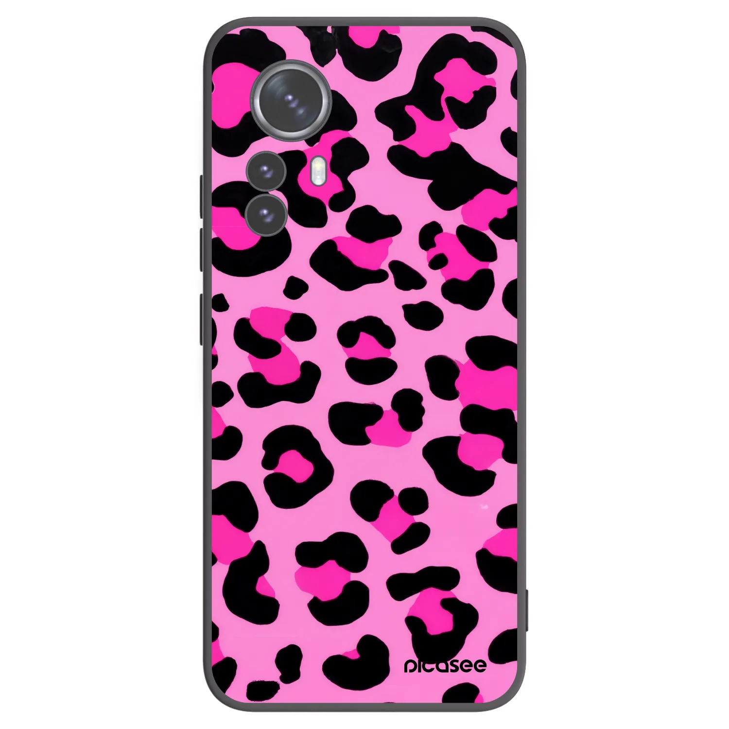 Picasee Xiaomi 12 Pro Hülle - Schwarzes Silikon - Pink Tiger