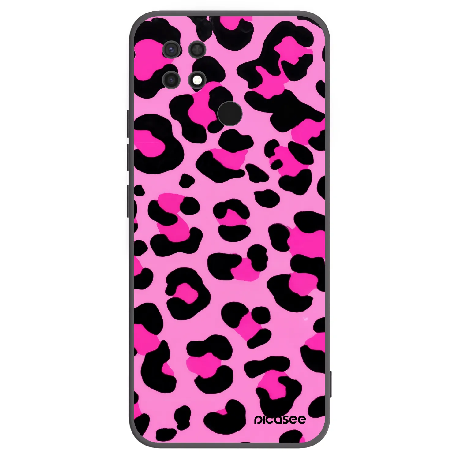 Picasee Xiaomi Redmi 10C Hülle - Schwarzes Silikon - Pink Tiger