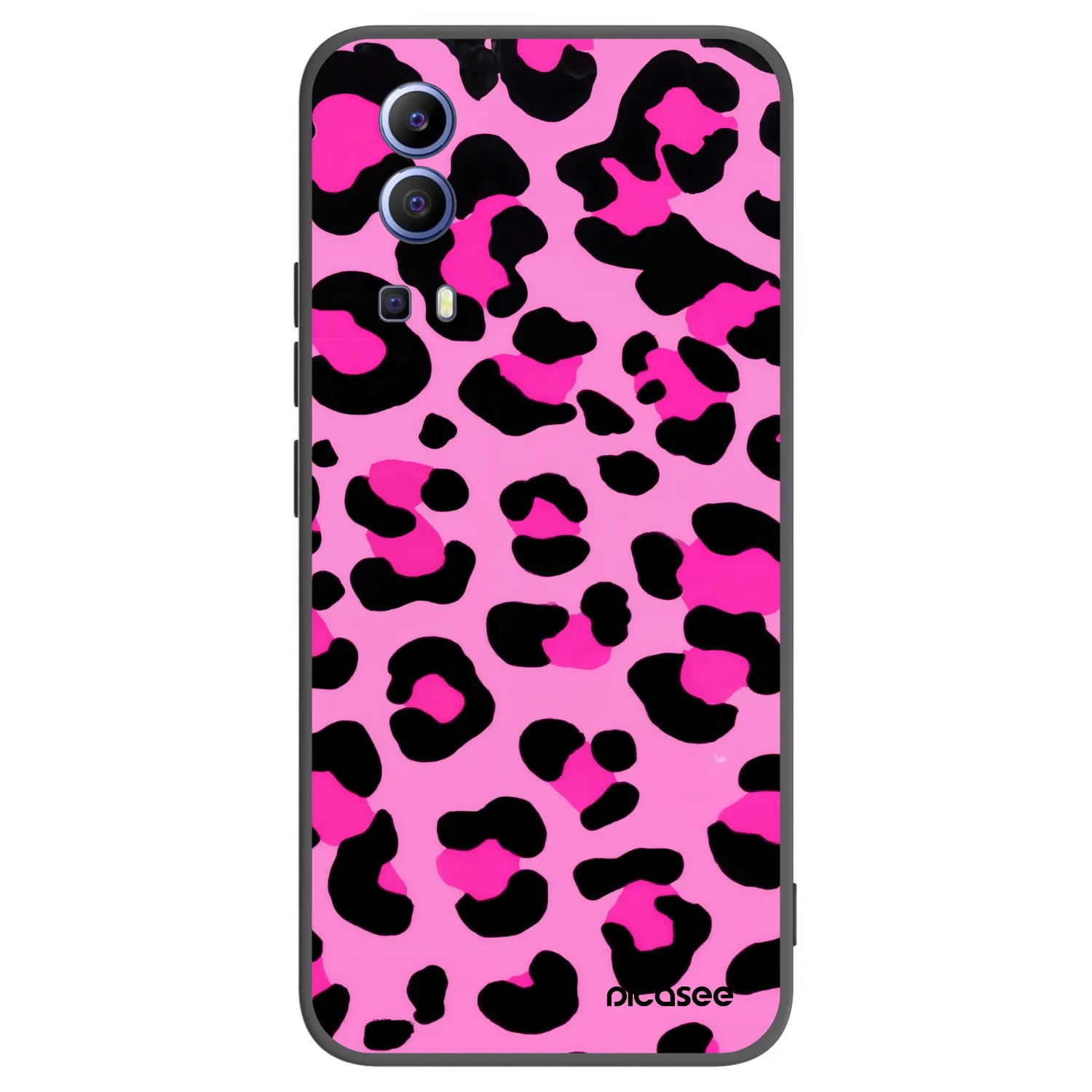Picasee Vivo Y52 5G Hülle - Schwarzes Silikon - Pink Tiger