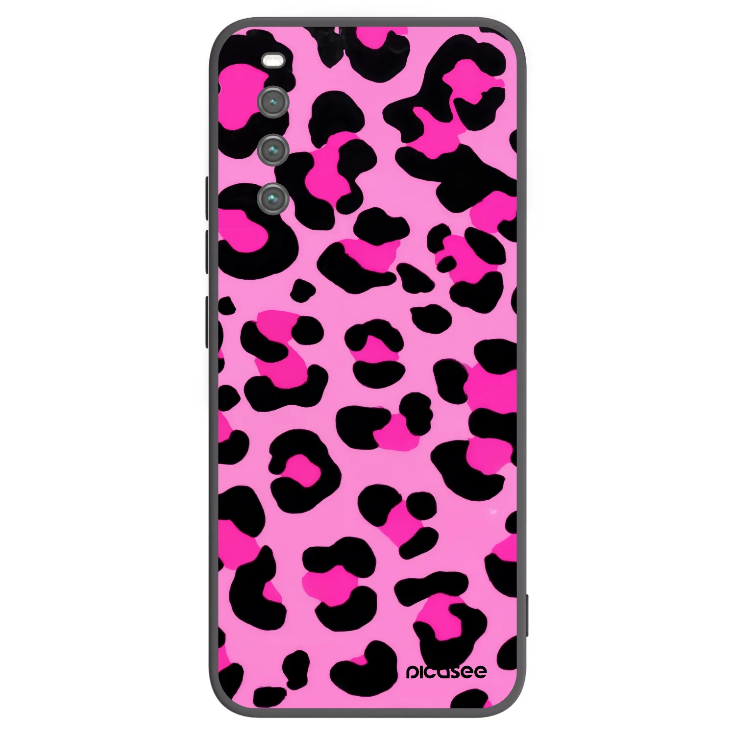 Picasee Sony Xperia 10 IV 5G Hülle - Schwarzes Silikon - Pink Tiger