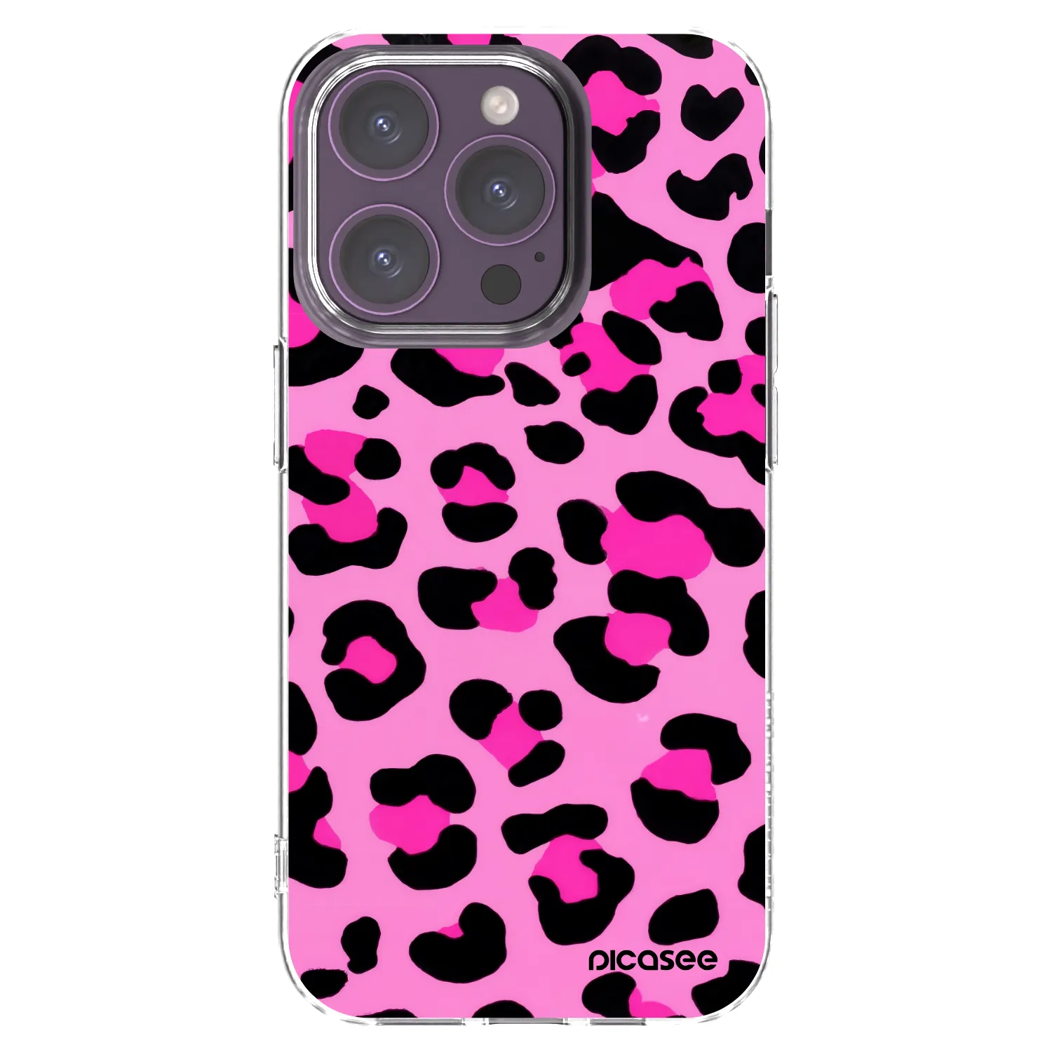 Picasee Apple iPhone 14 Pro Hülle - Transparentes Silikon - Pink Tiger