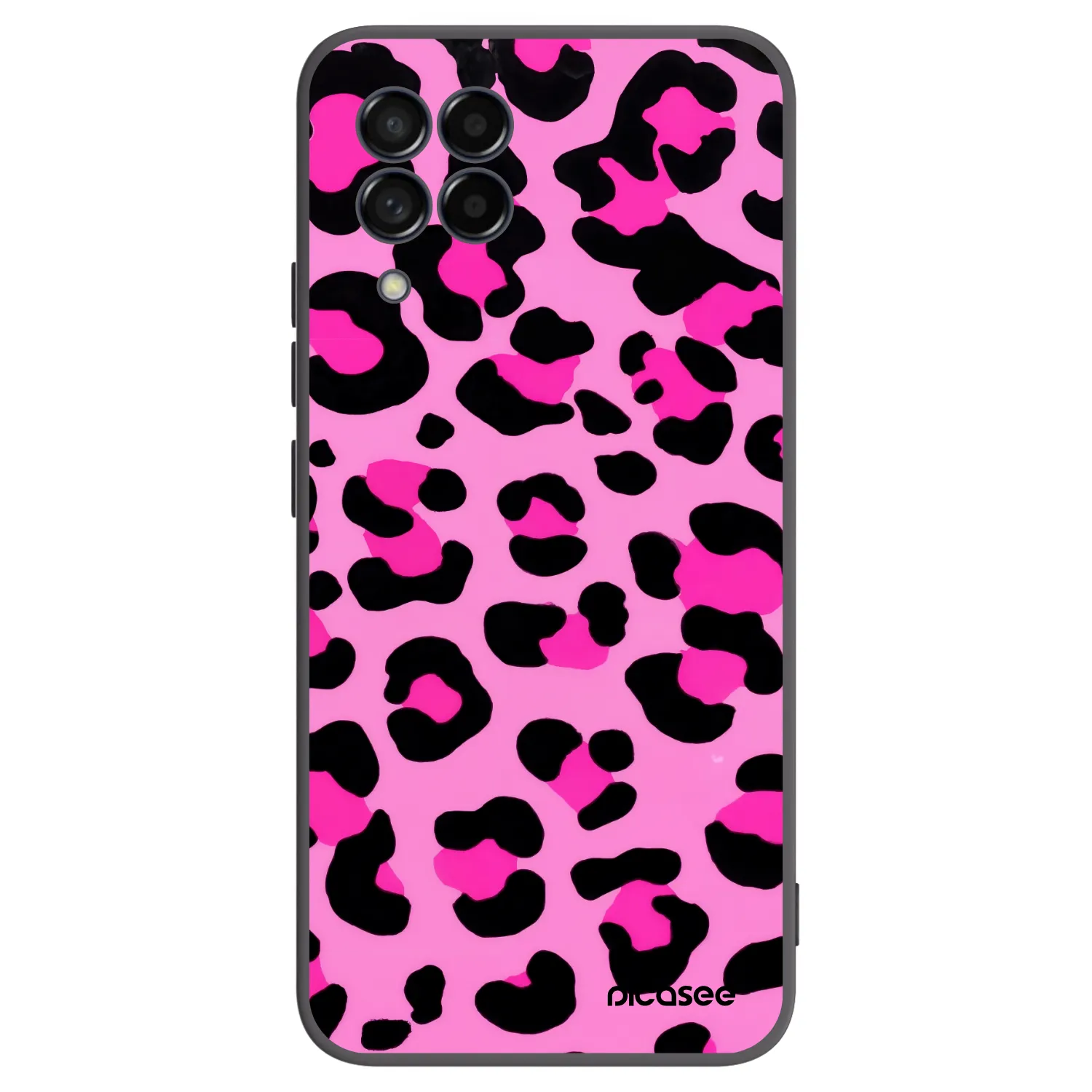 Picasee Samsung Galaxy M53 5G Hülle - Schwarzes Silikon - Pink Tiger
