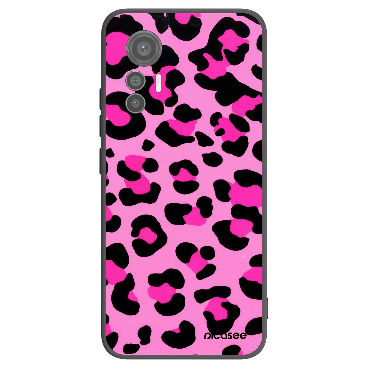 Picasee Xiaomi 12 Lite Hülle - Schwarzes Silikon - Pink Tiger
