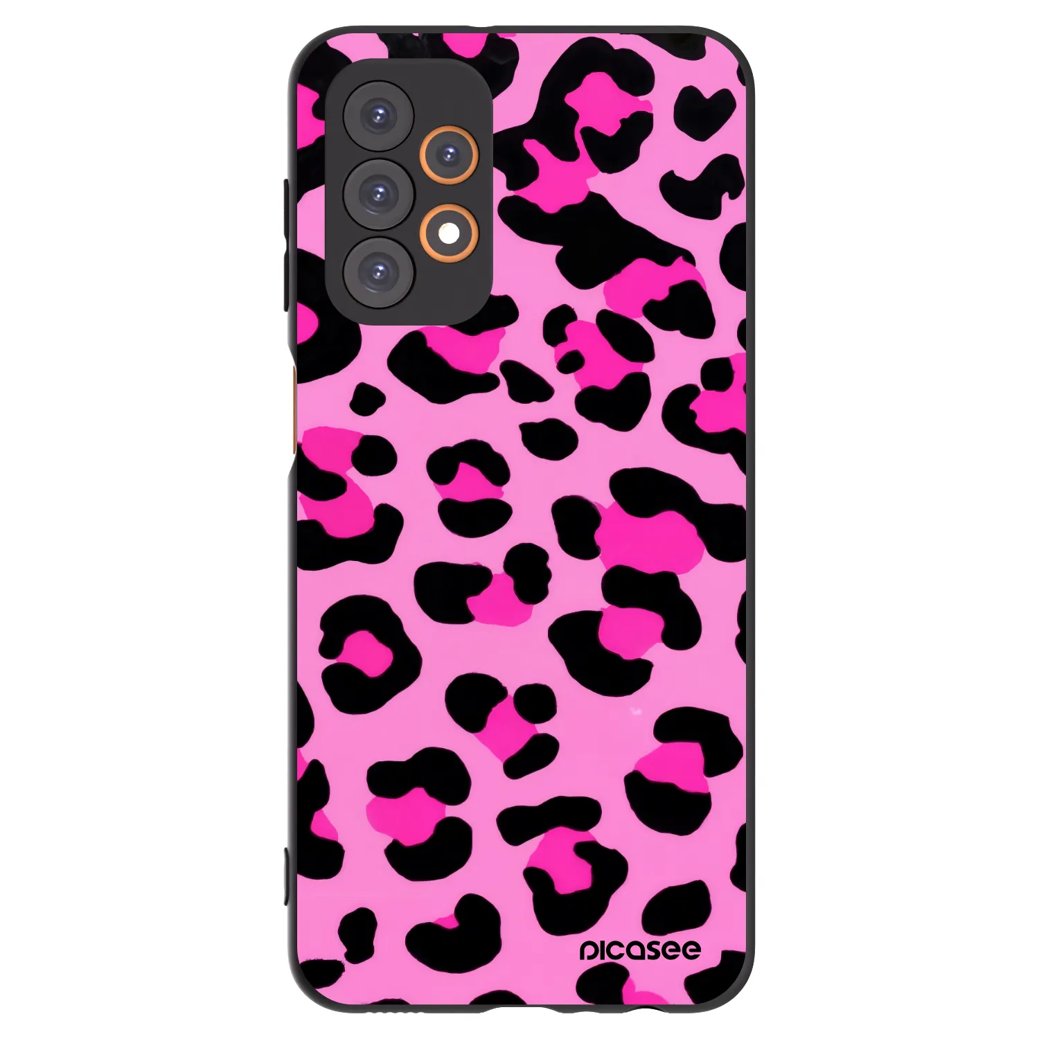 Picasee Samsung Galaxy A23 A236B 5G Hülle - Schwarzes Silikon - Pink Tiger