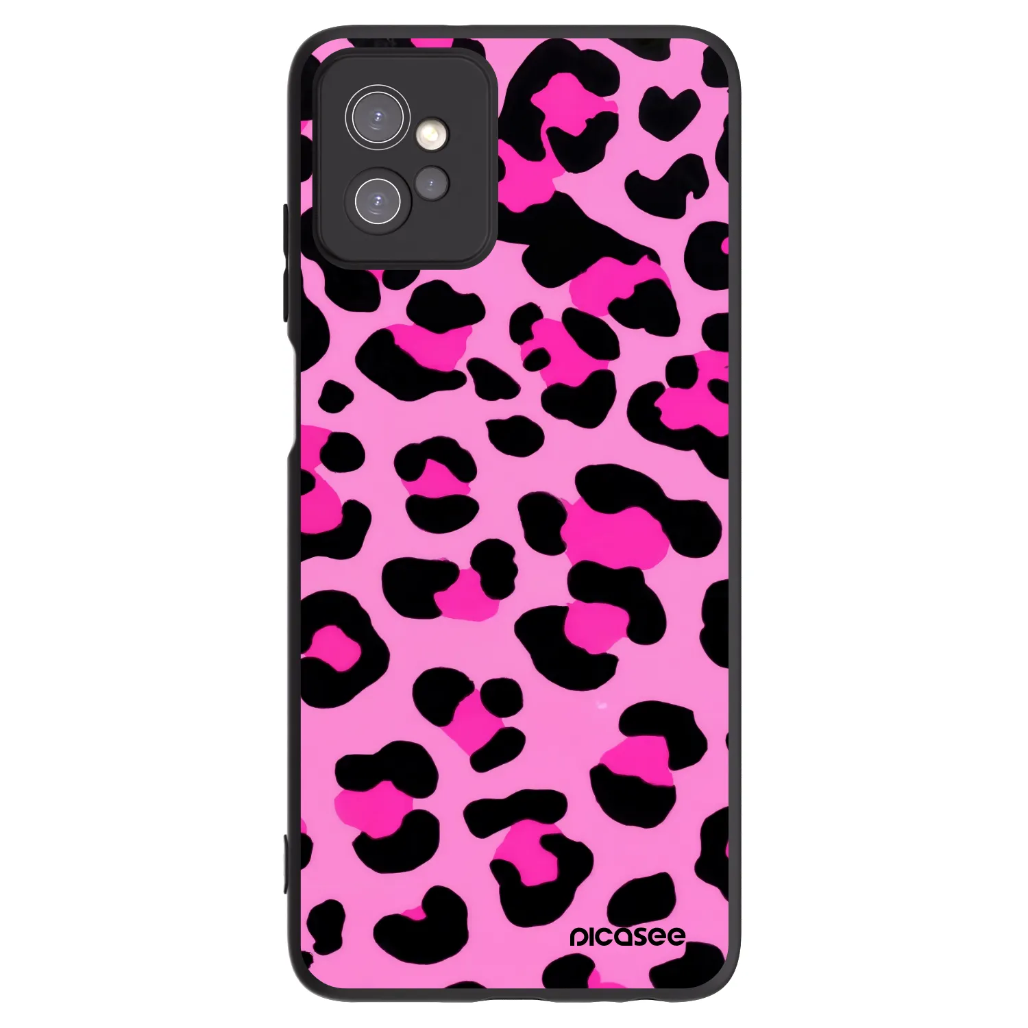 Picasee Motorola Moto G32 Hülle - Schwarzes Silikon - Pink Tiger
