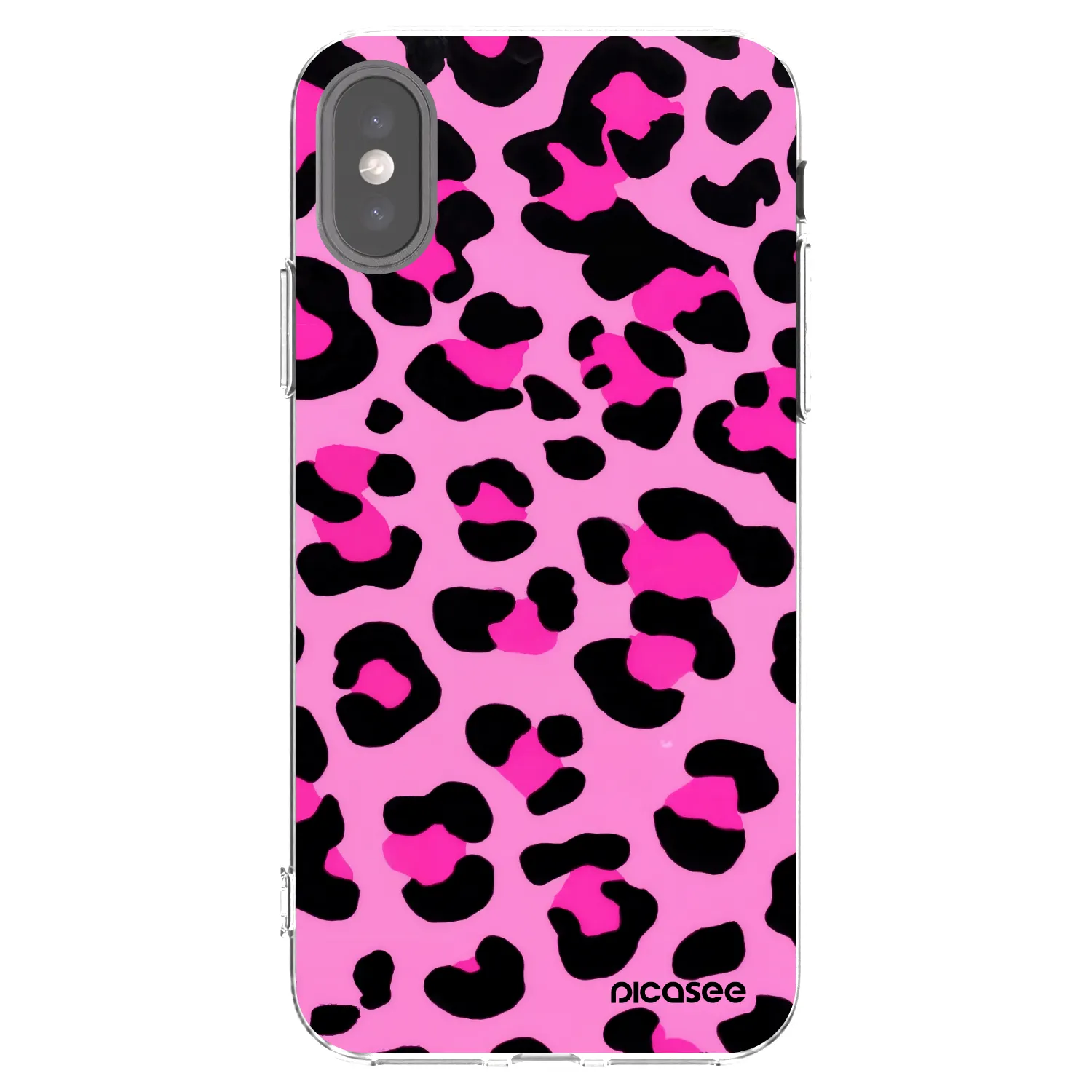 Picasee Apple iPhone X/XS Hülle - Transparentes Silikon - Pink Tiger