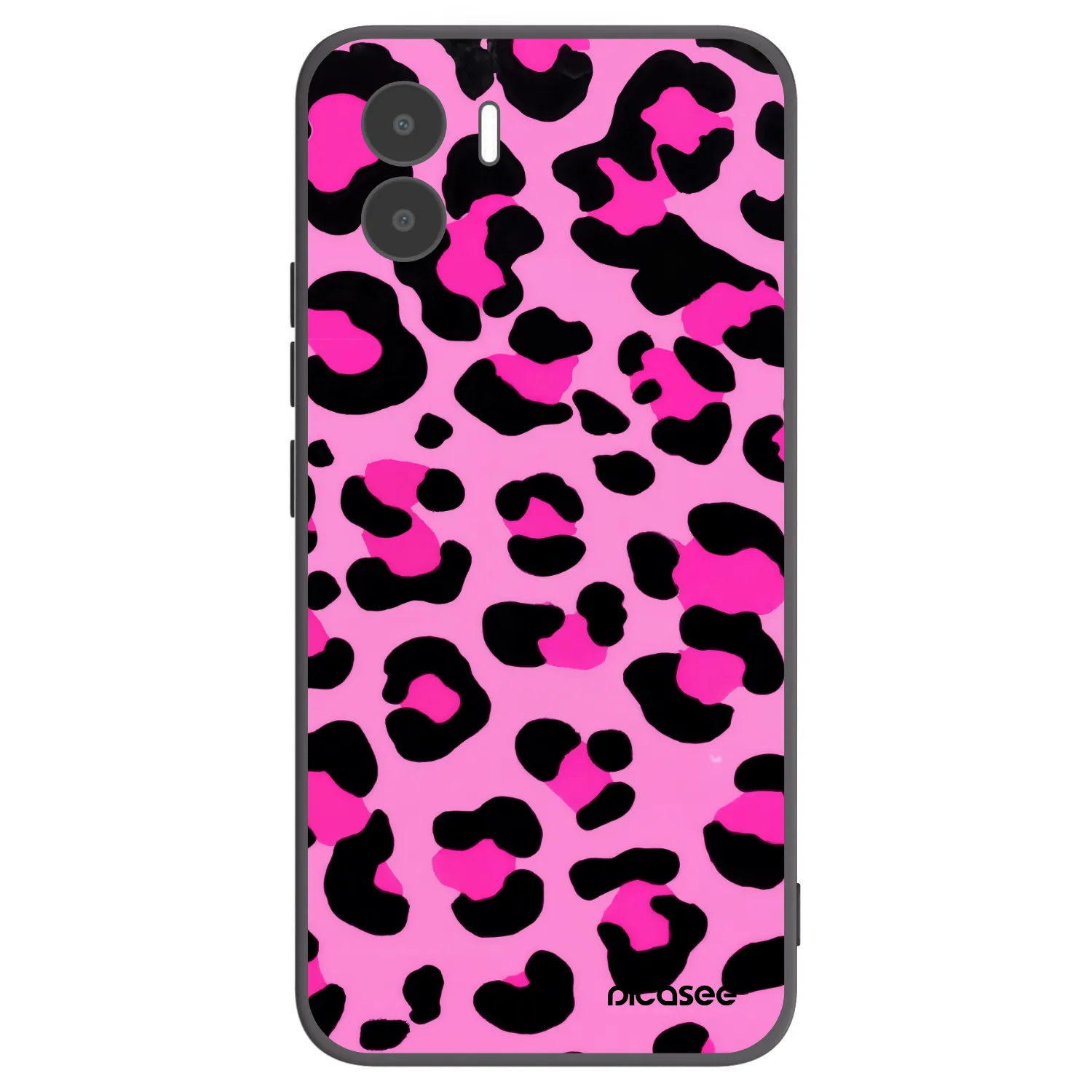 Picasee Xiaomi Redmi A1 Hülle - Schwarzes Silikon - Pink Tiger