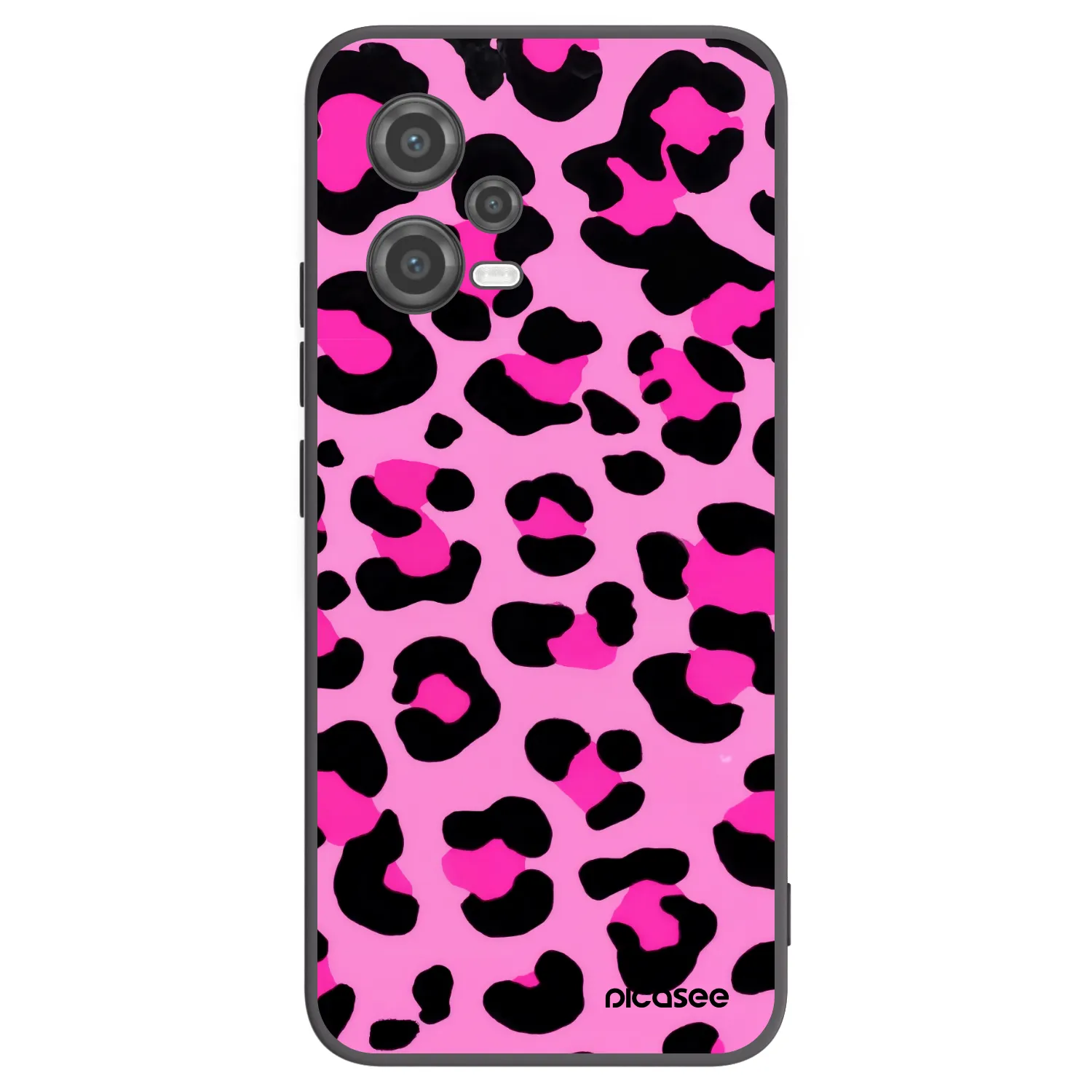 Picasee Xiaomi Poco X5 Hülle - Schwarzes Silikon - Pink Tiger