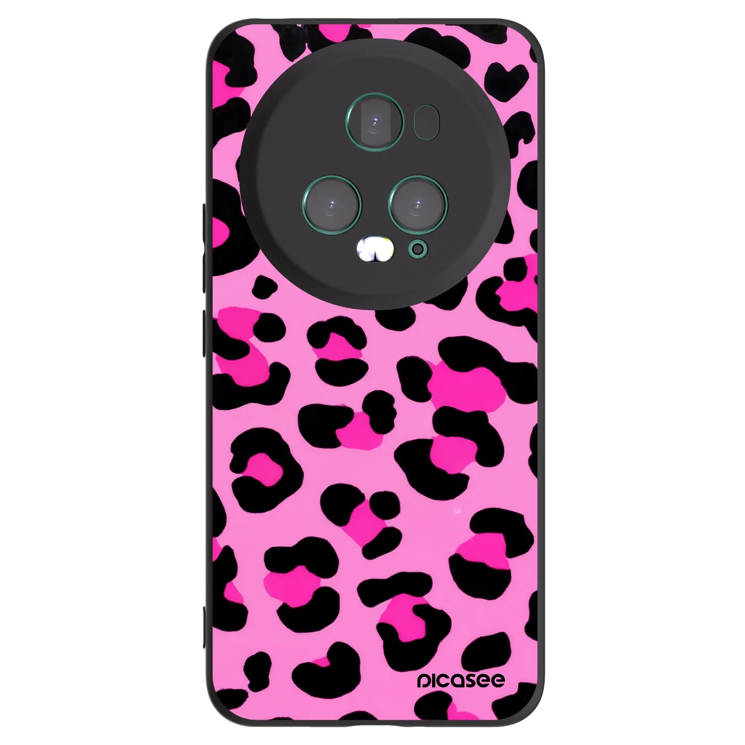 Picasee Honor Magic5 Pro Hülle - Schwarzes Silikon - Pink Tiger