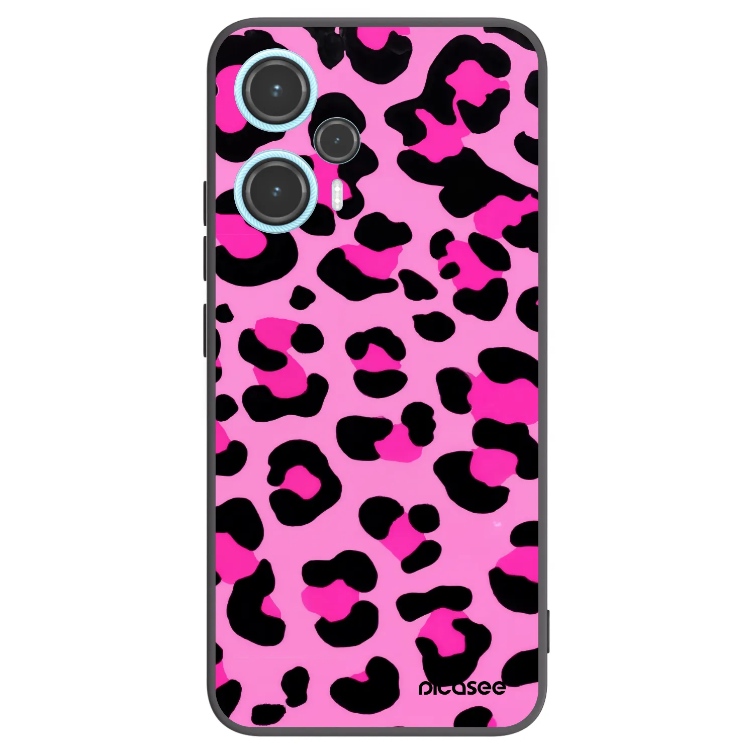 Picasee Xiaomi Poco F5 Hülle - Schwarzes Silikon - Pink Tiger