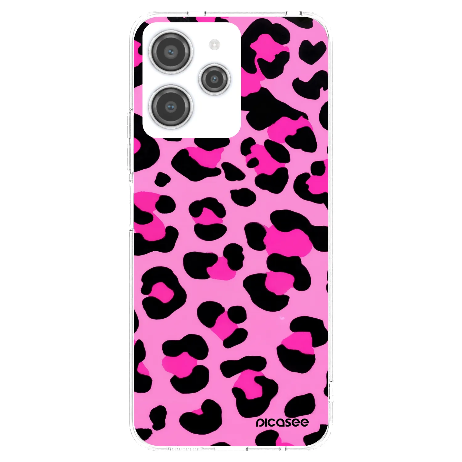 Picasee Xiaomi Redmi 12 4G Hülle - Transparentes Silikon - Pink Tiger