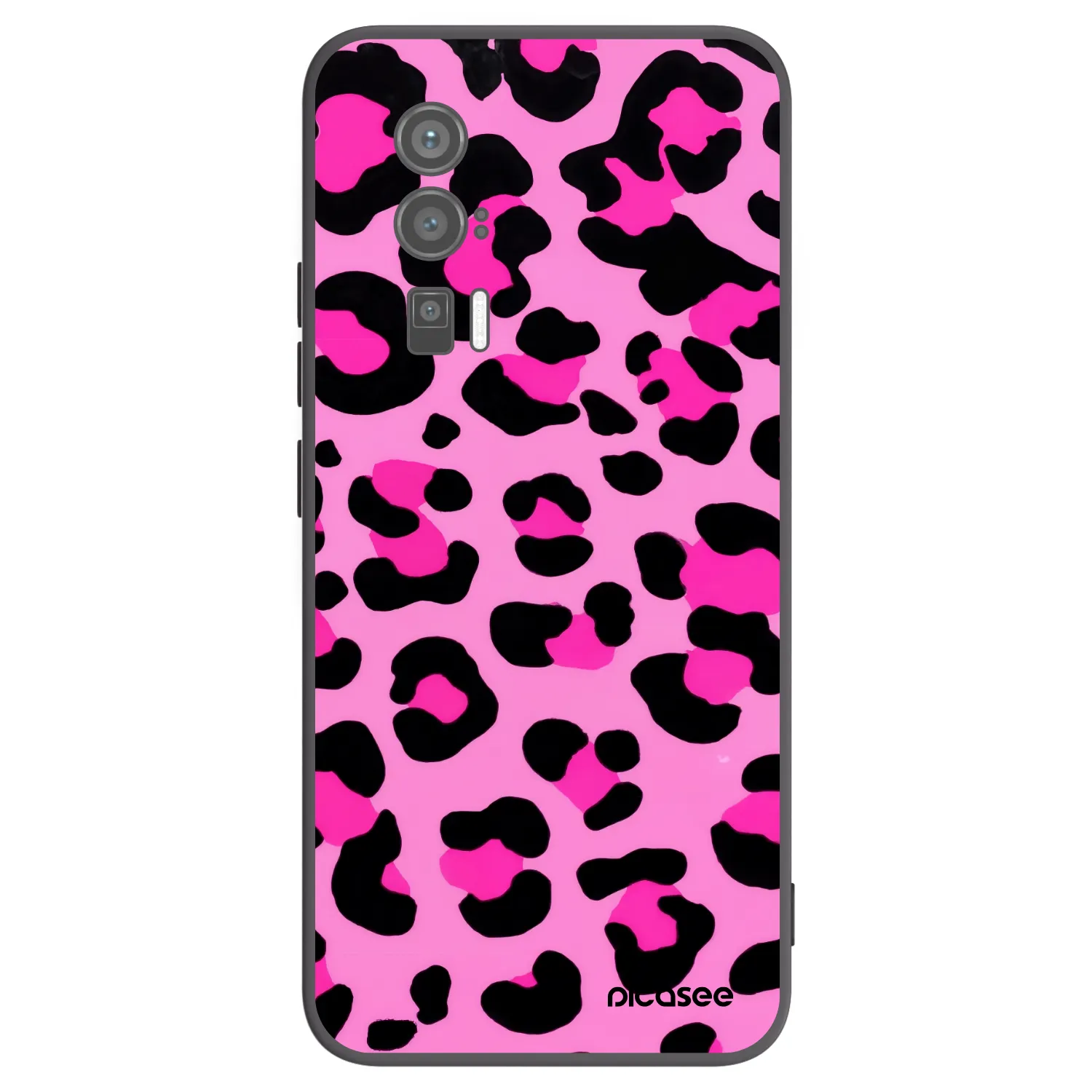 Picasee Xiaomi Poco F5 Pro 5G Hülle - Schwarzes Silikon - Pink Tiger