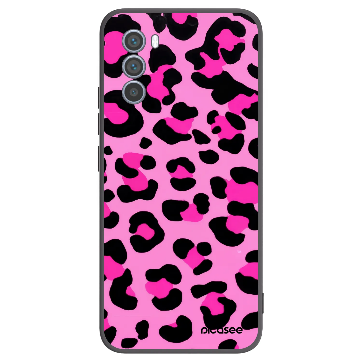 Picasee Motorola Moto G62 Hülle - Schwarzes Silikon - Pink Tiger