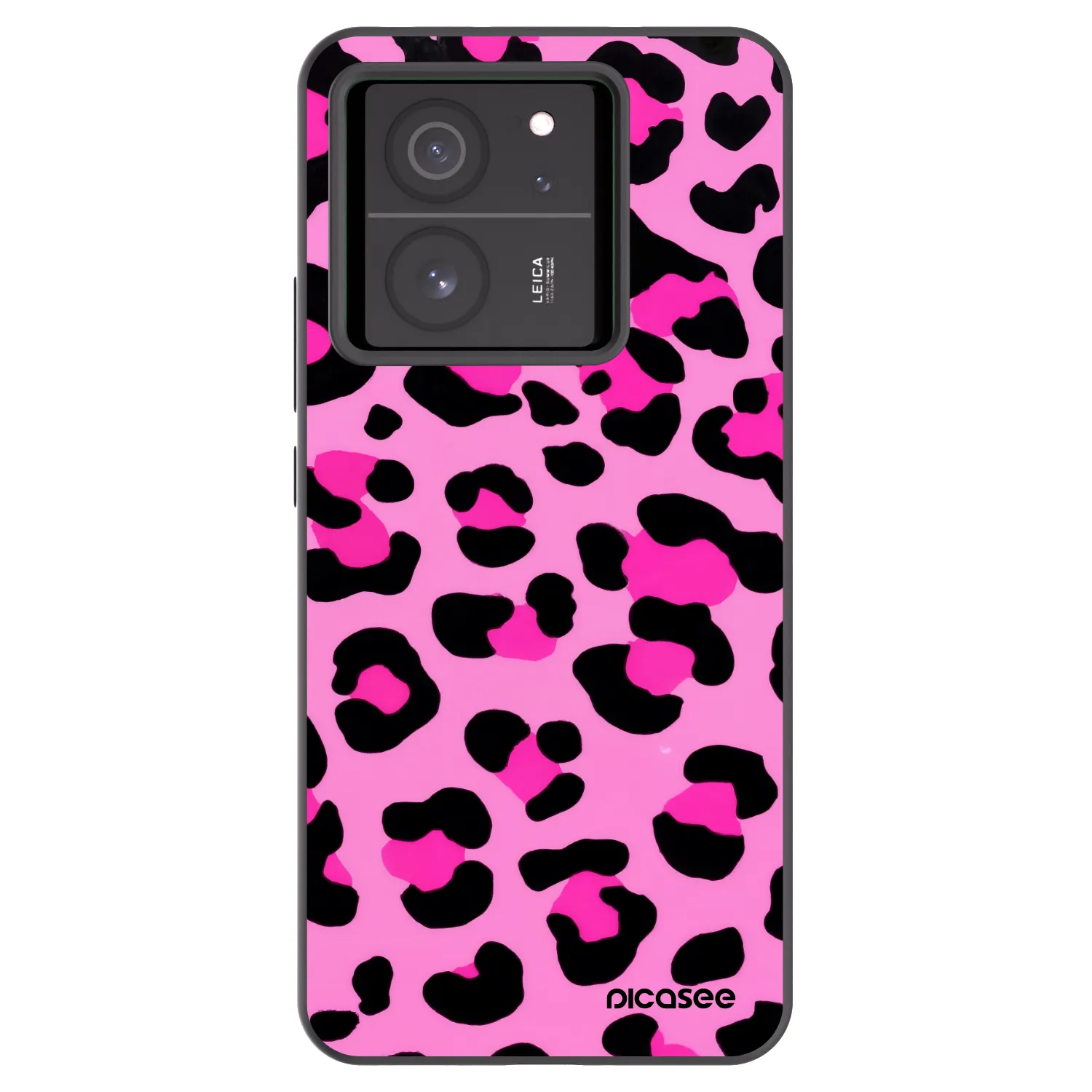 Picasee Xiaomi 13T Pro Hülle - Schwarzes Silikon - Pink Tiger