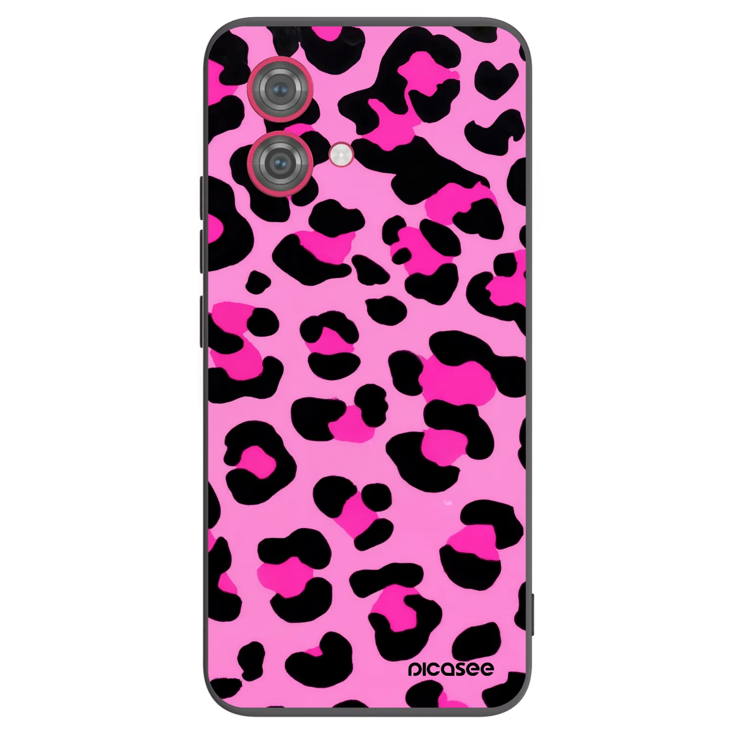 Picasee Motorola Moto G84 5G Hülle - Schwarzes Silikon - Pink Tiger