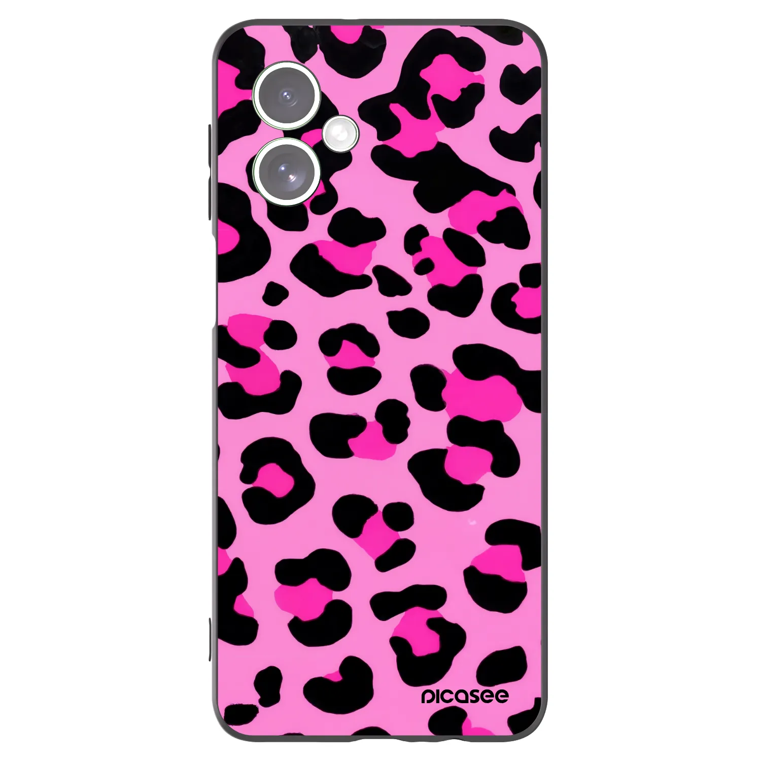 Picasee Motorola Moto G54 5G Hülle - Schwarzes Silikon - Pink Tiger
