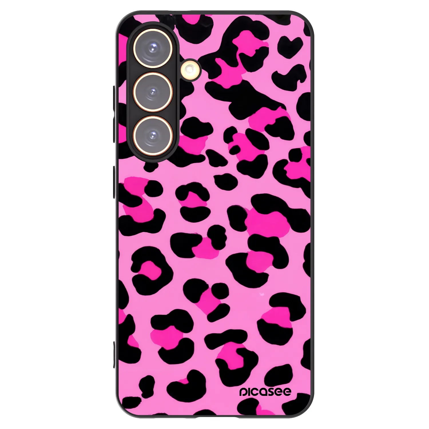 Picasee Samsung Galaxy S24 S921B 5G Hülle - Schwarzes Silikon - Pink Tiger