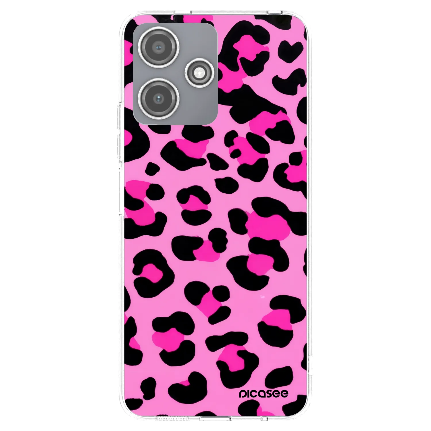 Picasee Xiaomi Redmi 12 5G Hülle - Transparentes Silikon - Pink Tiger