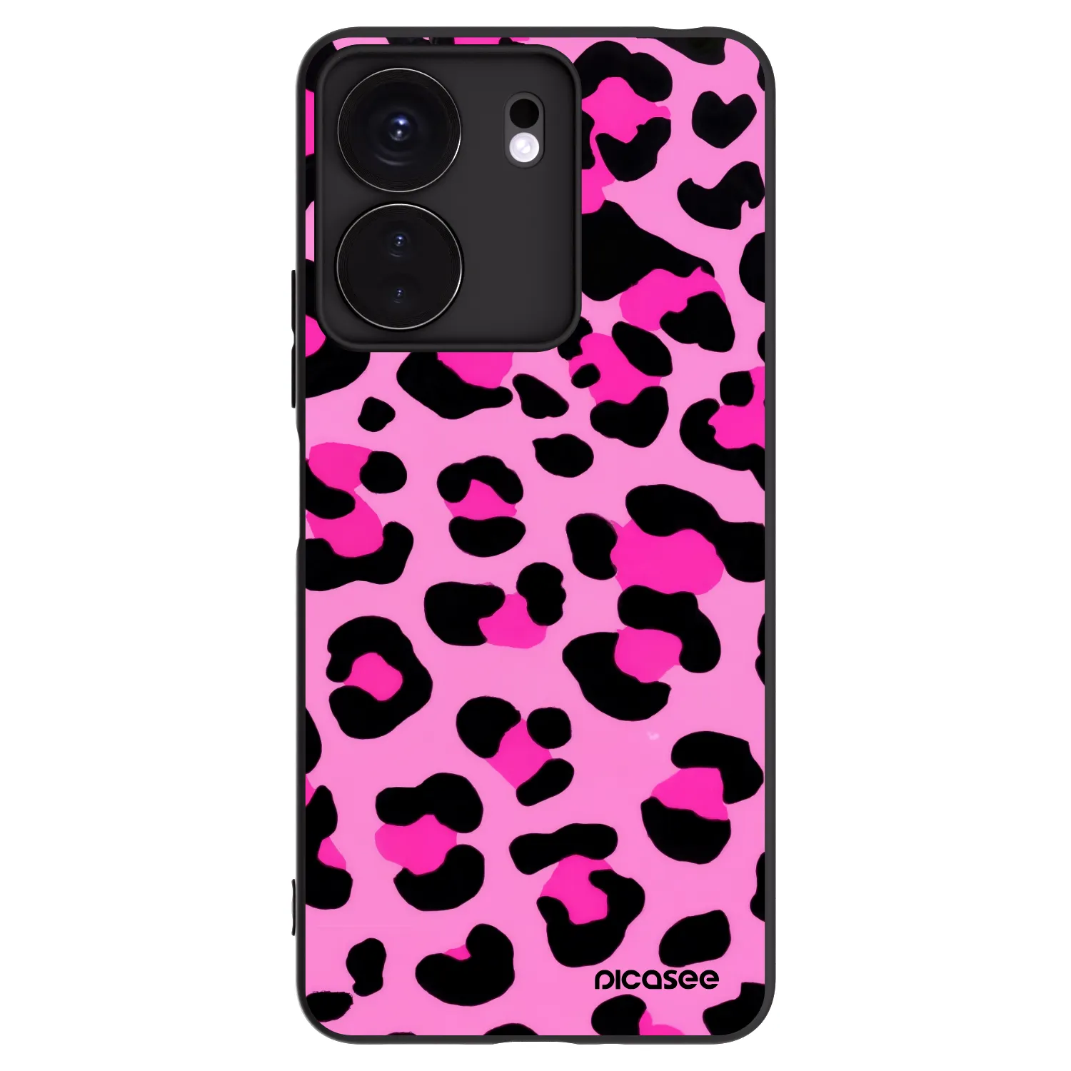 Picasee Xiaomi Redmi 13C 4G Hülle - Schwarzes Silikon - Pink Tiger