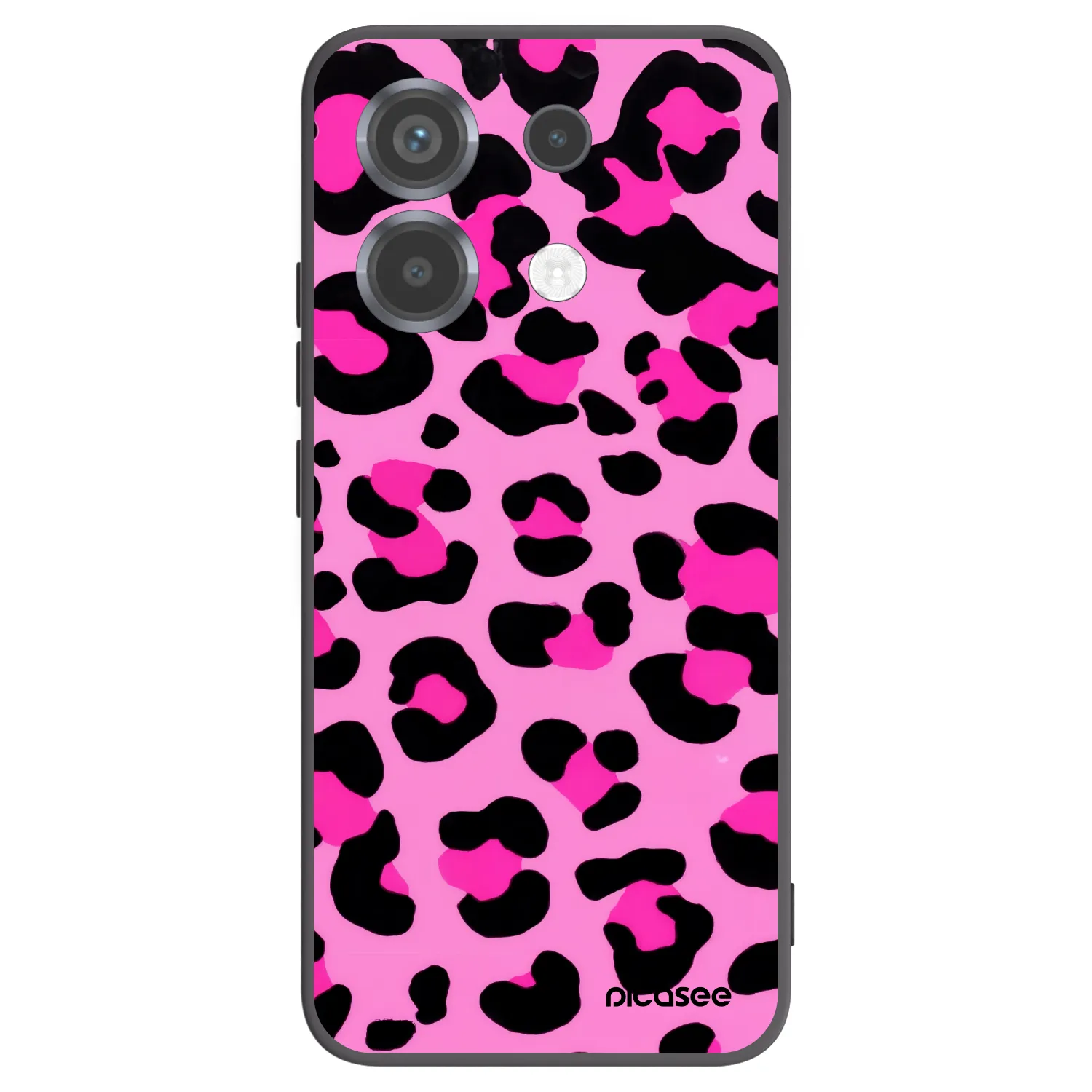 Picasee Xiaomi Poco X6 Hülle - Schwarzes Silikon - Pink Tiger