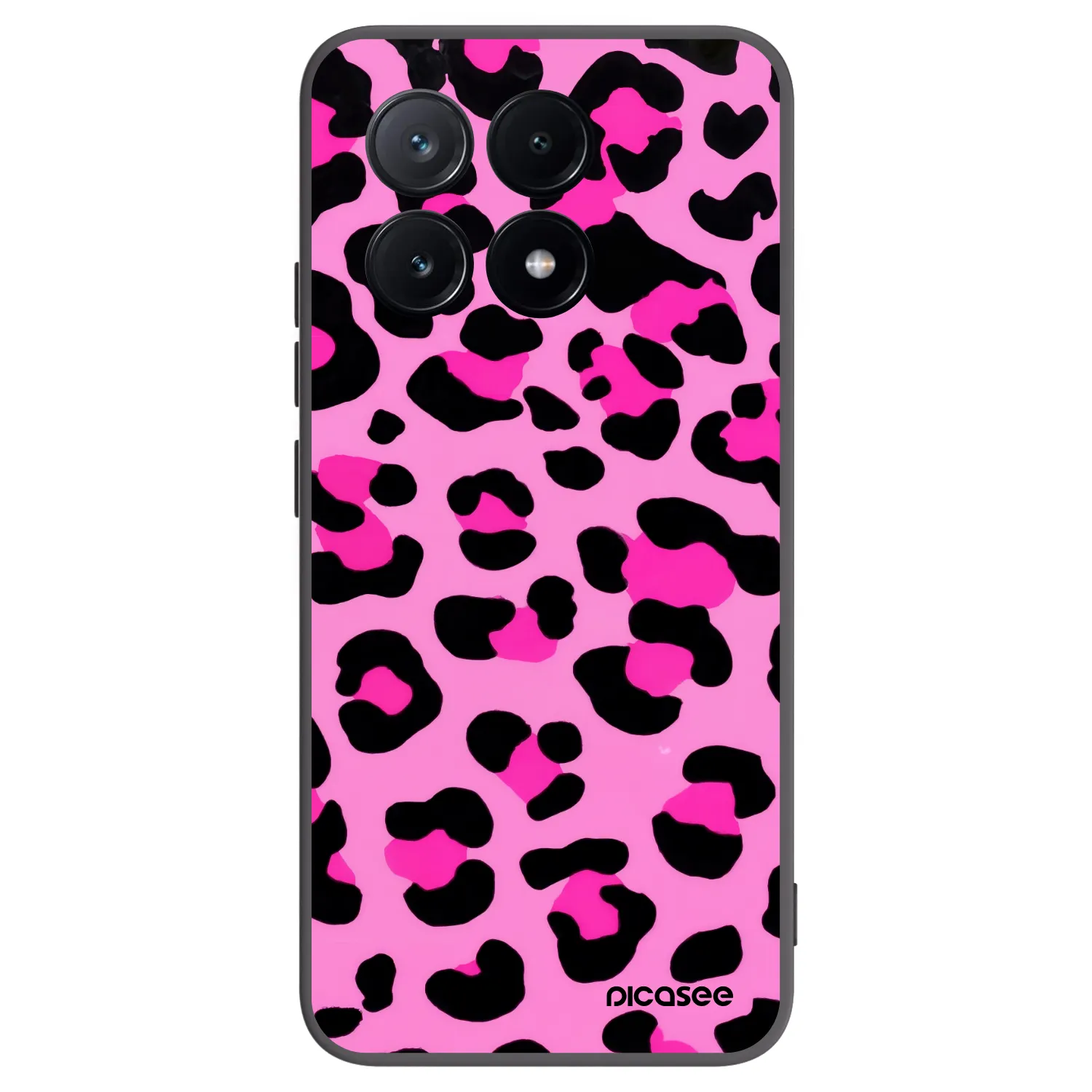 Picasee Xiaomi Poco X6 Pro Hülle - Schwarzes Silikon - Pink Tiger