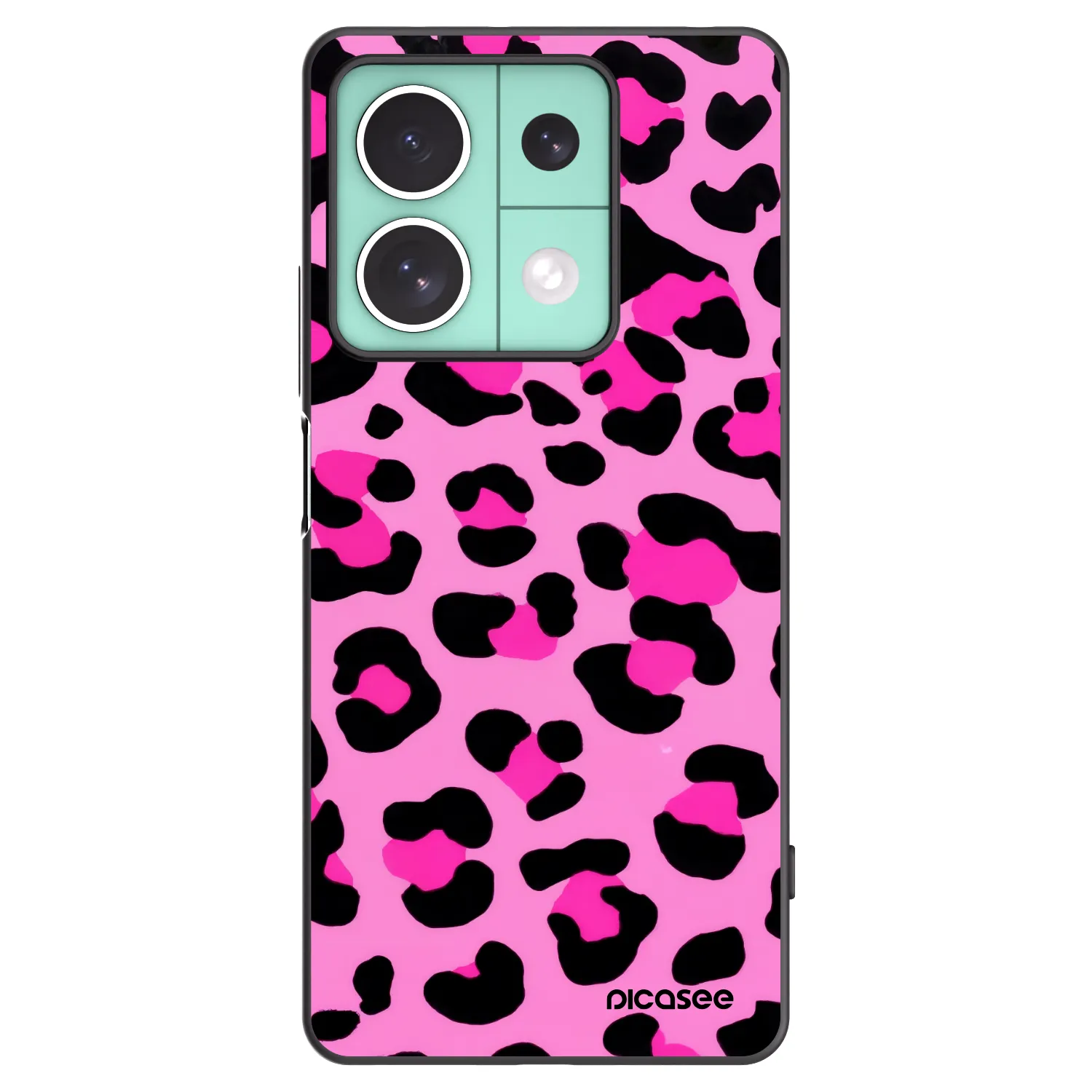 Picasee Xiaomi Redmi Note 13 5G Hülle - Schwarzes Silikon - Pink Tiger