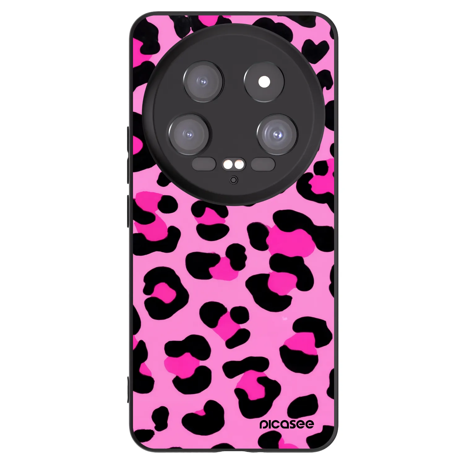 Picasee Xiaomi 14 Ultra Hülle - Schwarzes Silikon - Pink Tiger