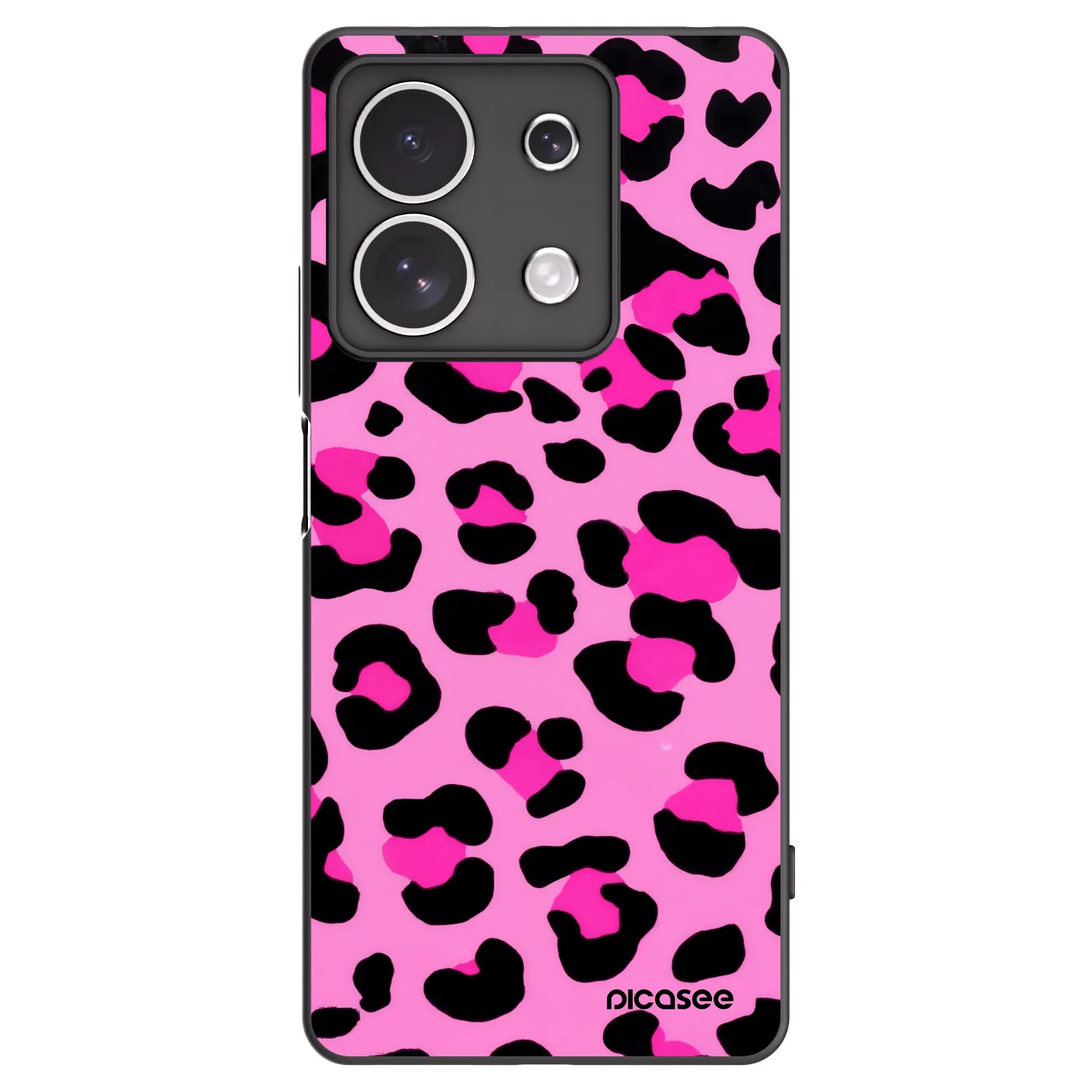 Picasee Xiaomi Redmi Note 13 4G Hülle - Schwarzes Silikon - Pink Tiger