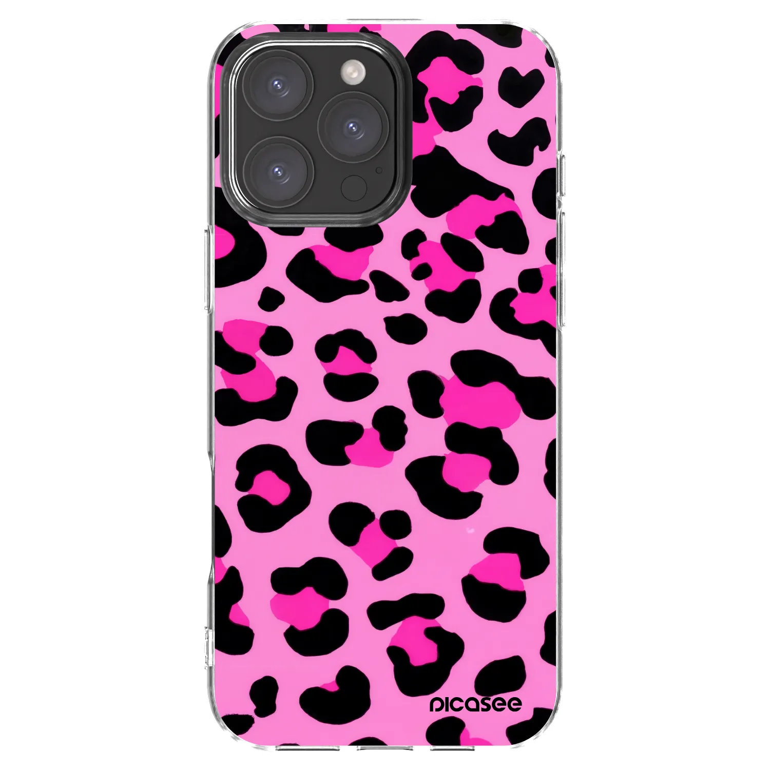 Picasee Apple iPhone 16 Pro Max Hülle - Transparentes Silikon - Pink Tiger
