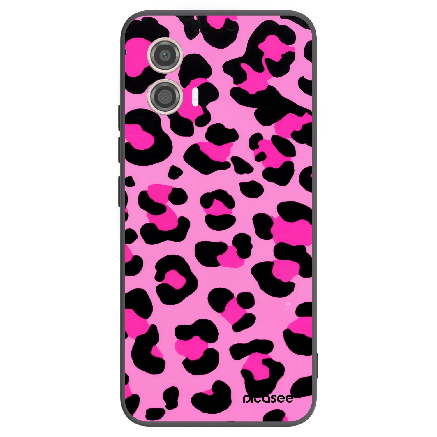 Picasee Motorola Moto G53 5G Hülle - Schwarzes Silikon - Pink Tiger