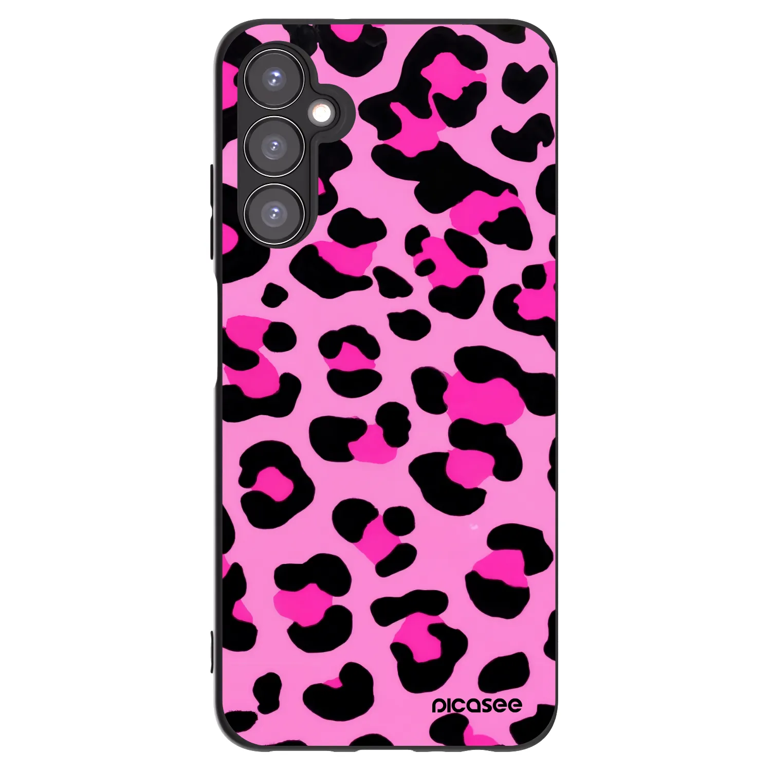 Picasee Samsung Galaxy A05s A057G Hülle - Schwarzes Silikon - Pink Tiger