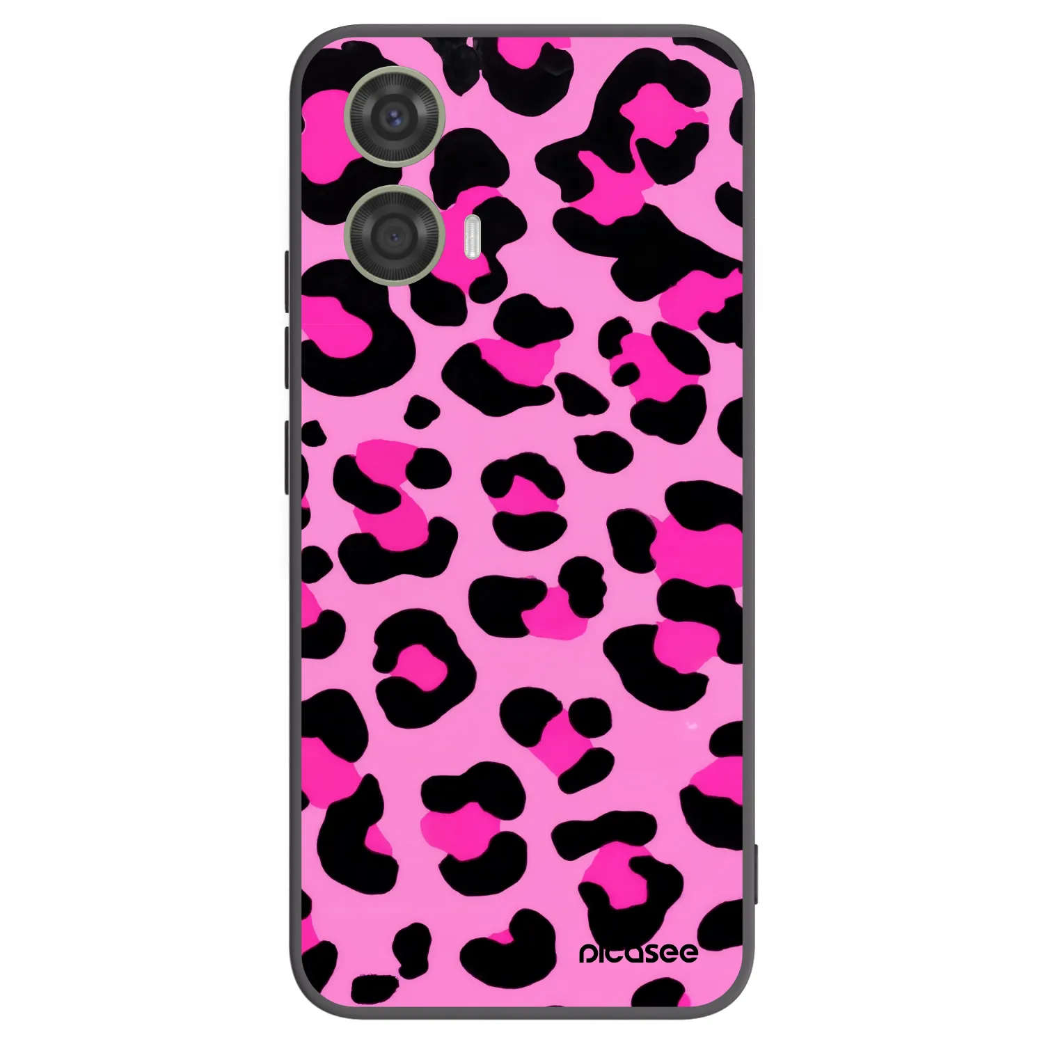Picasee Motorola Moto G24 Hülle - Schwarzes Silikon - Pink Tiger